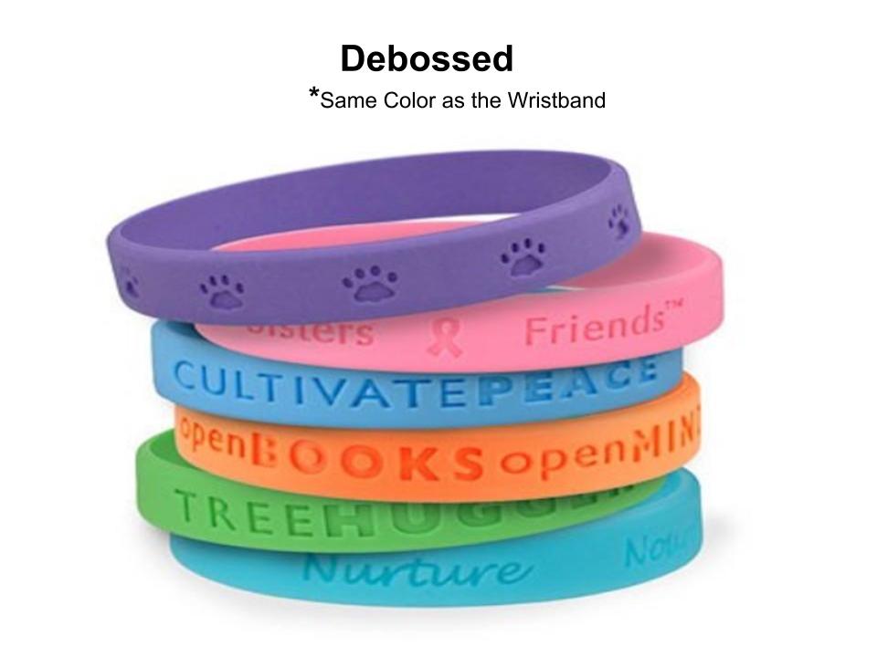 Debossed Wristbands with Logo